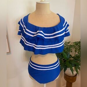 Off the shoulder two piece swimsuit